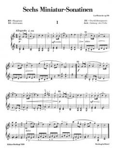 6 Miniatur-Sonatinen op. 136 von Carl Reinecke 