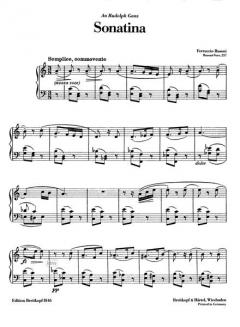 Sonatina von Ferruccio Busoni 
