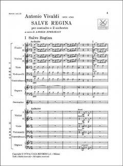 Salve Regina. Antifona per C. e 2 Orchestra RV 616 von Antonio Vivaldi im Alle Noten Shop kaufen (Stimmensatz)