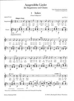 Ausgewählte Lieder von Felix Mendelssohn Bartholdy 
