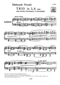 Trio In La per Violino, Violoncello e Pianoforte (Ildebrando Pizzetti) 