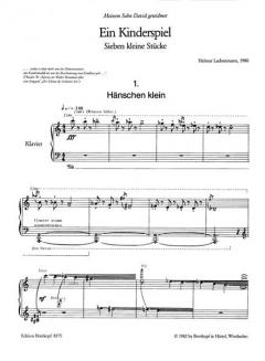 Ein Kinderspiel von Helmut Lachenmann 