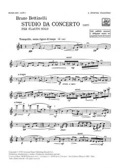 Studio Da Concerto per Flauto Solo von B. Bettinelli 