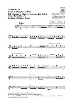 Canta In Prato, Ride In Fonte. Introduzione Al Dix von Antonio Vivaldi 