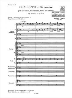 Concerto H-Moll F 4/10 Op. 3/10 RV 580 T 415 (Antonio Vivaldi) 