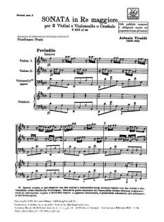 Sonate D-Dur F 13/22 T 387 Op. 1/6 von Antonio Vivaldi 