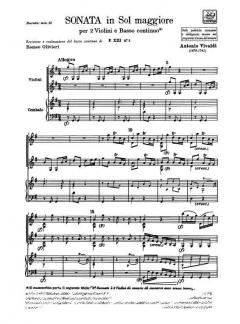 Sonate G-Dur F 13/1 von Antonio Vivaldi 
