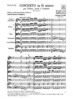 Concerto H-Moll F 1/77 T 171 RV 390 (Antonio Vivaldi) 