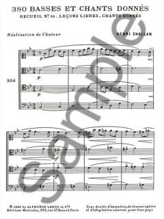 380 Basses et Chants Donnes Vol. 10 von Henri Challan 