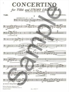 Concertino / Tuba And Strings von Arthur Frackenpohl für Tuba und Klavier im Alle Noten Shop kaufen