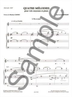 Quatre Melodies (Pour Voix Moyenne) (18'30') von Jean-Louis Mansart 