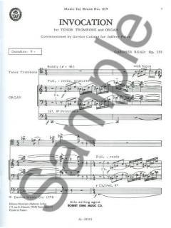 Invocation von Read für Posaune und Orgel im Alle Noten Shop kaufen