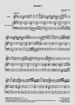 Sechs Sonate für Violine und Generalbass von Johann Adolf Hasse im Alle Noten Shop kaufen