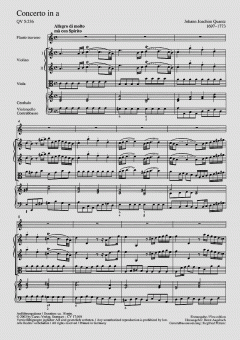 Concerto per Flauto in a-Moll QV5:236 (Johann Joachim Quantz) 