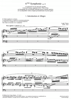 Symphonie Nr. 6 in h op. 59 von Louis Vierne 
