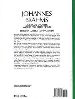 Complete Shorter Works for Solo Piano von Johannes Brahms 