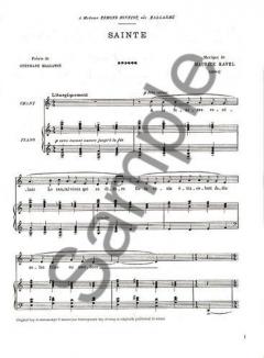Songs 1896-1914 von Maurice Ravel 