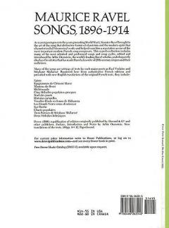 Songs 1896-1914 von Maurice Ravel 