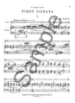 First Sonata for Flute and Piano von Bohuslav Martinu 