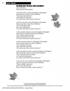Silly Songs And Sing-Alongs For Fall (Collection) (John Jacobson) 