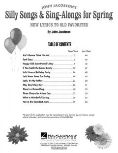 Silly Songs And Sing-Alongs For Spring (John Jacobson) 