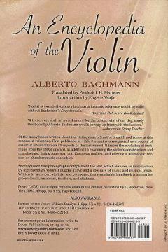 An Encyclopedia Of The Violin von Alberto Bachmann 