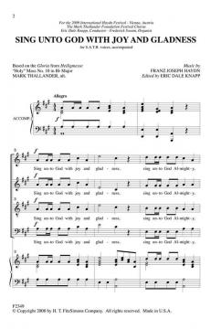Sing Unto God With Joy And Gladness (Joseph Haydn) 