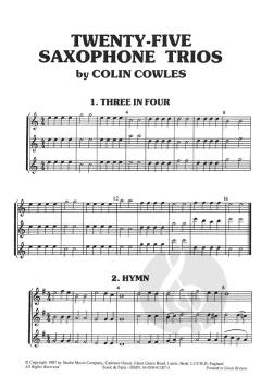 25 Saxophone Trios von Colin Cowles 