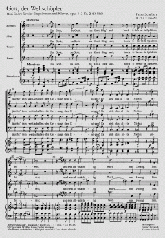 Gott, der Weltschöpfer; Hymne an den Unendlichen (Franz Schubert) 