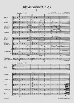 Klavierkonzert in As op. 94 von Josef Gabriel Rheinberger (Download) 