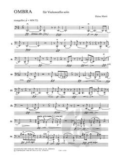 Ombra für Violoncello solo oder Violine/Viola von Heinz Marti im Alle Noten Shop kaufen
