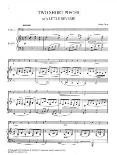 Two Short Pieces von Adam Carse für Violoncello und Klavier im Alle Noten Shop kaufen
