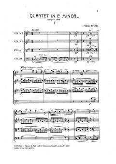 String Quartet No. 1 in E Minor von Frank Bridge 