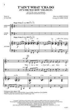 T'Ain't What 'Cha Do (It's The Way How 'Cha Do It) (SATB) 