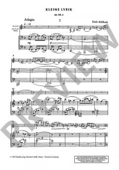 Kleine Lyrik op. 102/2 von Erich Sehlbach 