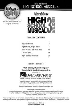 Let's All Sing Songs From Disney's High School Musical 3 
