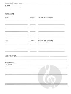 Drum Lesson Planner 