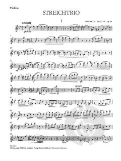Trio in g-moll op. 69 von Wilhelm Berger für Violine, Viola und Violoncello im Alle Noten Shop kaufen (Stimmensatz)