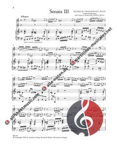 3.Triosonate a-moll von Wilhelm Friedemann Bach für 2 Flöten und Bc. (Falck 49) (W.Michel) im Alle Noten Shop kaufen