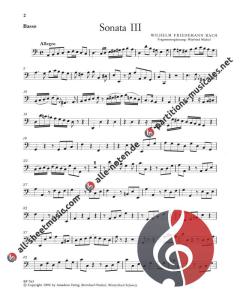 3.Triosonate a-moll von Wilhelm Friedemann Bach für 2 Flöten und Bc. (Falck 49) (W.Michel) im Alle Noten Shop kaufen