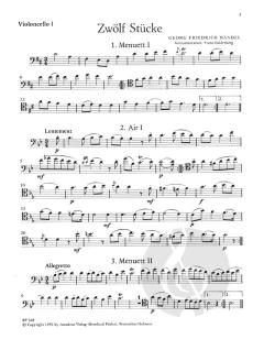 12 Stücke für 3 Violoncelli von Georg Friedrich Händel im Alle Noten Shop kaufen