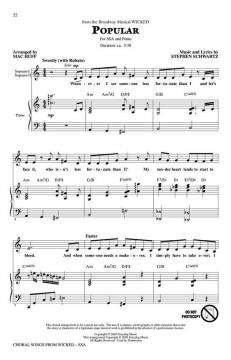 Choral Songs From Wicked 