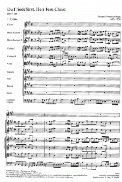 Du Friedefürst, Herr Jesu Christ von Johann Sebastian Bach (Download) 