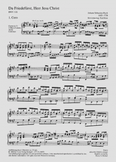 Du Friedefürst, Herr Jesu Christ von Johann Sebastian Bach (Download) 