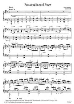 Passacaglia und Fuge / Passacaglia and Fugue von Julius Röntgen 