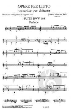 Opere per Liuto von J.S. Bach 