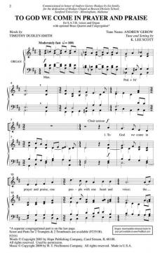 To God We Come In Prayer And Praise (Kathryn Scott) 