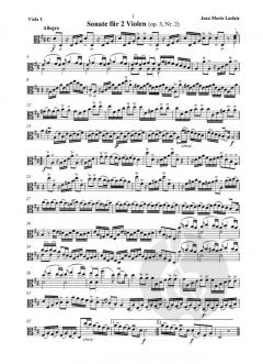 2 Duos (Sonaten) op. 3, Nr. 2 und 6 von Jean-Marie LeClair für 2 Violen im Alle Noten Shop kaufen