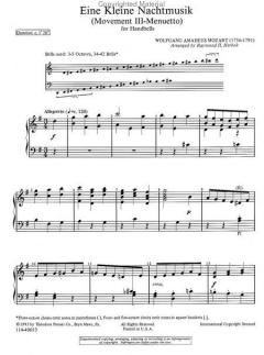 Eine kleine Nachtmusik (Movement III-Menuetto) von Wolfgang Amadeus Mozart 