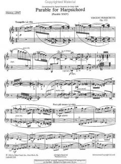 Parable For Harpsichord Op.153 (Vincent Persichetti) 
